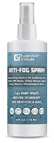 Anti Fog Spray for Glasses (4oz), Made in USA | Anti Fog Spray That Keeps Fog Out & Protects Goggles, Masks, Mirrors, Windows & More – Effective for